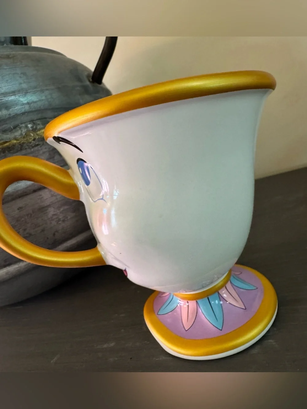 Disney Parks Beauty and the Beast Chip Collectible Ceramic Coffee Mug Cup Teacup